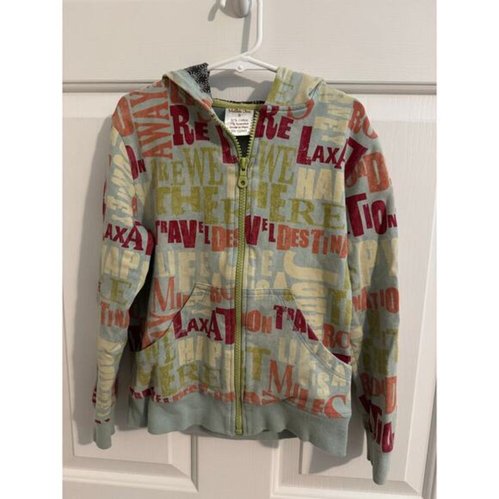 Matilda Jane Travelling with Holly full zip hoodie green size 8